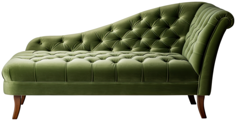 Olive green daybed illustration PNG element cut out transparent isolated on white background ,PNG file ,artwork graphic design.