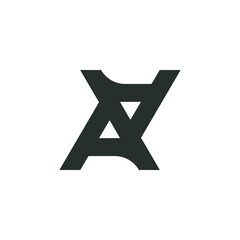 Double Letter A Vector Aa Logo