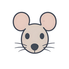 Mouse Illustration Art With a Transparent Background Generative AI.