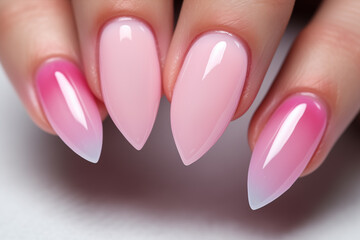 Elevated nail art designs in shades of pink