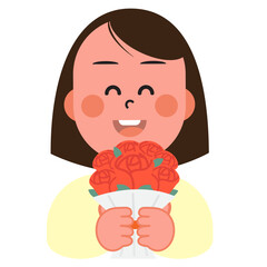 Boy and girl hold gifts to give to each other on Valentine's Day. SGV