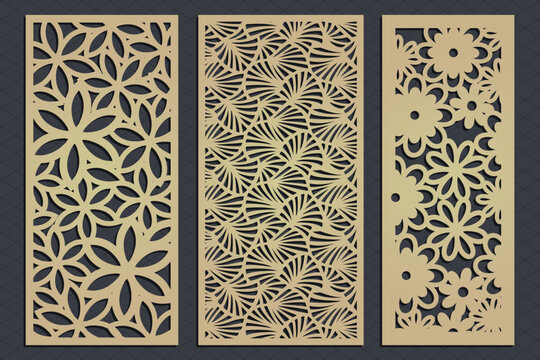 Set vector arches, eps,arch design for laser, plasma and cnc cutting. Oriental arabic patterns.Interior partition panels