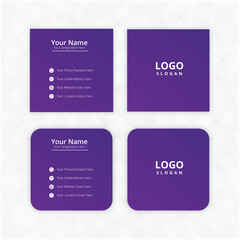 modern square business card template design