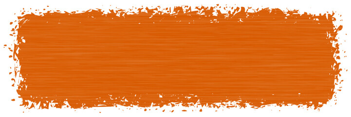 Orange line of paint isolated, orange smear on transparent background