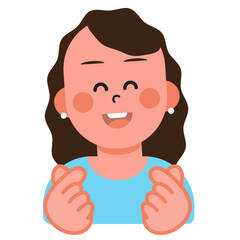 Boys and girls express their love in heart-shaped sign language on Valentine's Day. SVG