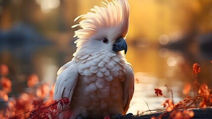 Close-up of a cockatoo bird generative ai