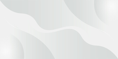 3D white geometric abstract background overlapping layers on bright space with wave decoration. Modern graphic design element cut style concept eps 10