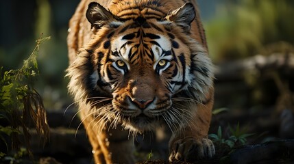 Portrait of a Tiger Looking at Camera generative ai