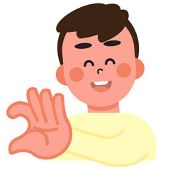 Boy and Girl express their love in sign language on Valentine's Day. SVG