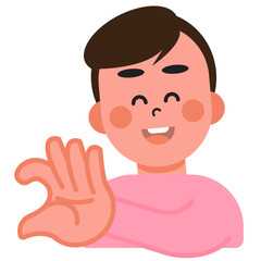 Boy and Girl express their love in sign language on Valentine's Day. SVG