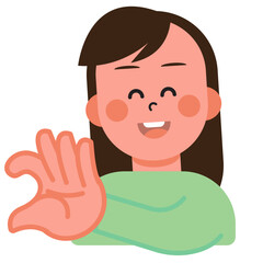 Obraz premium Boy and Girl express their love in sign language on Valentine's Day. SVG