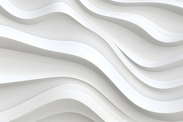 Soft abstract wavy embossed texture. Abstract 3d white background