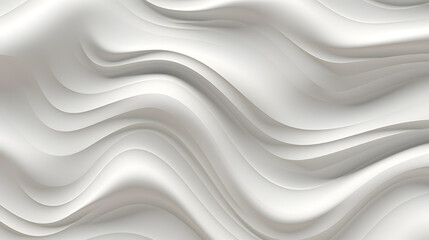 Soft abstract wavy embossed texture. Abstract 3d white background - obrazy, fototapety, plakaty