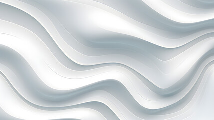 Obraz na płótnie Canvas Soft abstract wavy embossed texture. Abstract 3d white background