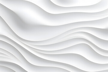 Obraz premium Soft abstract wavy embossed texture. Abstract 3d white background