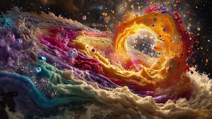 background with space, Witness the spectacular birth of the universe in a super-realistic 8k image, where a big bang explosion unfolds with the brilliance of a supernova blast