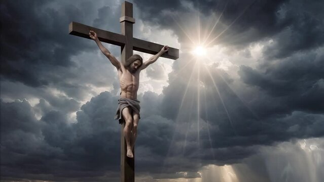 Jesus crucified on the cross