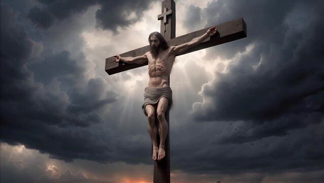 Jesus crucified on the cross