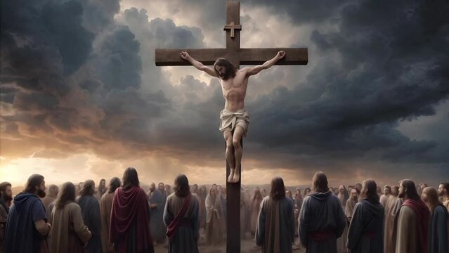 Jesus crucified on the cross