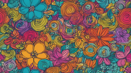  Abstract floral background elements for design.  AI generated image. AI generated image