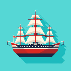 Sailing ship sticker