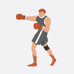 Sparrer Or Boxer Character Illustration