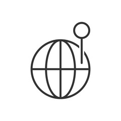 Global Map Pin Pointer Icon