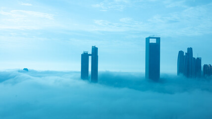 Fototapeta premium clouds over city