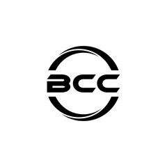 BCC letter logo design with white background in illustrator, cube logo, vector logo, modern alphabet font overlap style. calligraphy designs for logo, Poster, Invitation, etc.