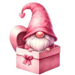 Gnome in the heart gift box