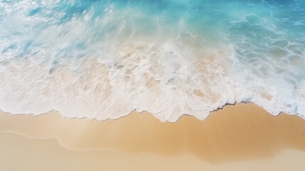 Fototapeta na wymiar Sea waves at the beach. Minimalist aesthetic. Calmness and relax. Copy space, generative ai