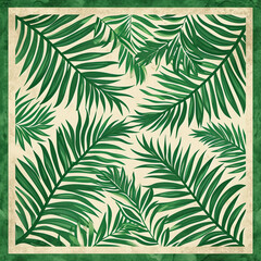 Fototapeta na wymiar Vintage leaves pattern, botanical background, Generative AI