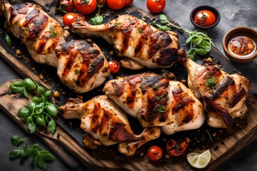Marinated grilled healthy chicken