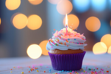 Happiness in Hues: Blurred Cupcake Delight