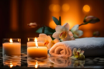 Ethereal Jacuzzi Evening: Candlelit Spa Perfection