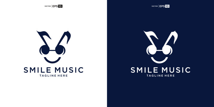 music logo geek element for Sound recording studio, vocal course, composer, singer karaoke music logo design