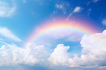 A Colorful Symphony: Rainbow in Cloudy Atmosphere