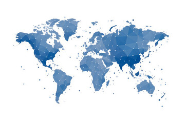 Fototapeta na wymiar Worldwide Data Points: Isolated Vector Map