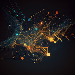 Obraz premium abstract background with glowing lines