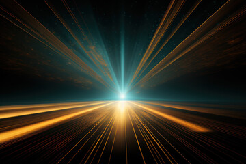 Obraz premium Ethereal Gold Background with Cosmic Rays