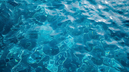 Fototapeta na wymiar A tranquil turquoise oasis, with fluid blue ripples reflecting the underwater world