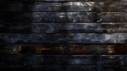 A weathered wooden plank, full of character and history, sits among a sea of twisted knots in a dark and mysterious forest