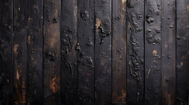 A dark, weathered plank stands stoically, its black surface blending into the night, guarding the secrets of the outdoor world beyond the door