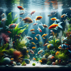 Fototapeta na wymiar Fish in aquarium