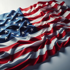 American flag Portrait  view 