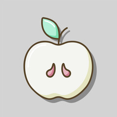 Apple isolated design vector icon. Fruit sign