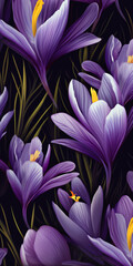 Crocus background pattern