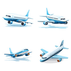 set of airplane icons
