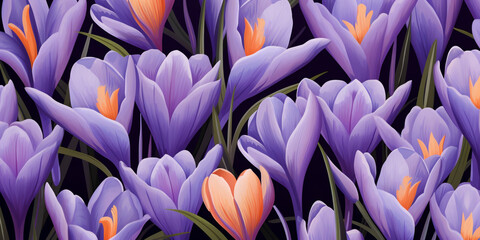 Crocus background pattern