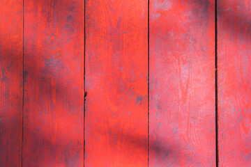 Texture of boards painted red